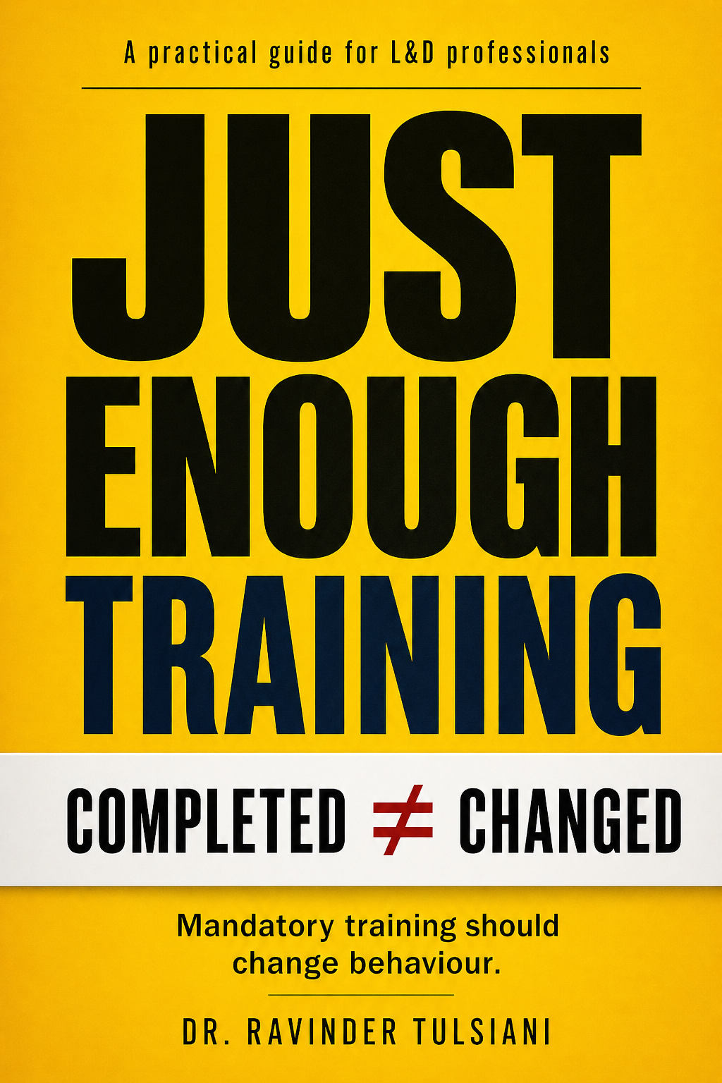 Just Enough Training book cover
